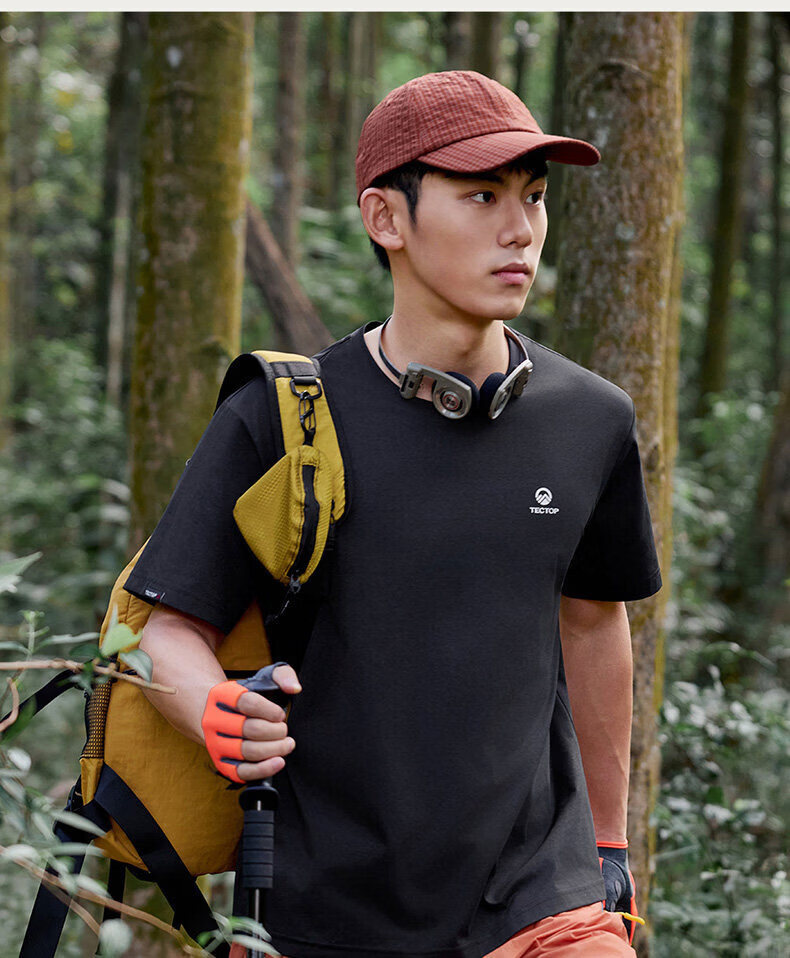 TECTOP Quick-Dry Short Sleeve T-Shirt UV Protection Antibacterial Breathable Sports Top 5